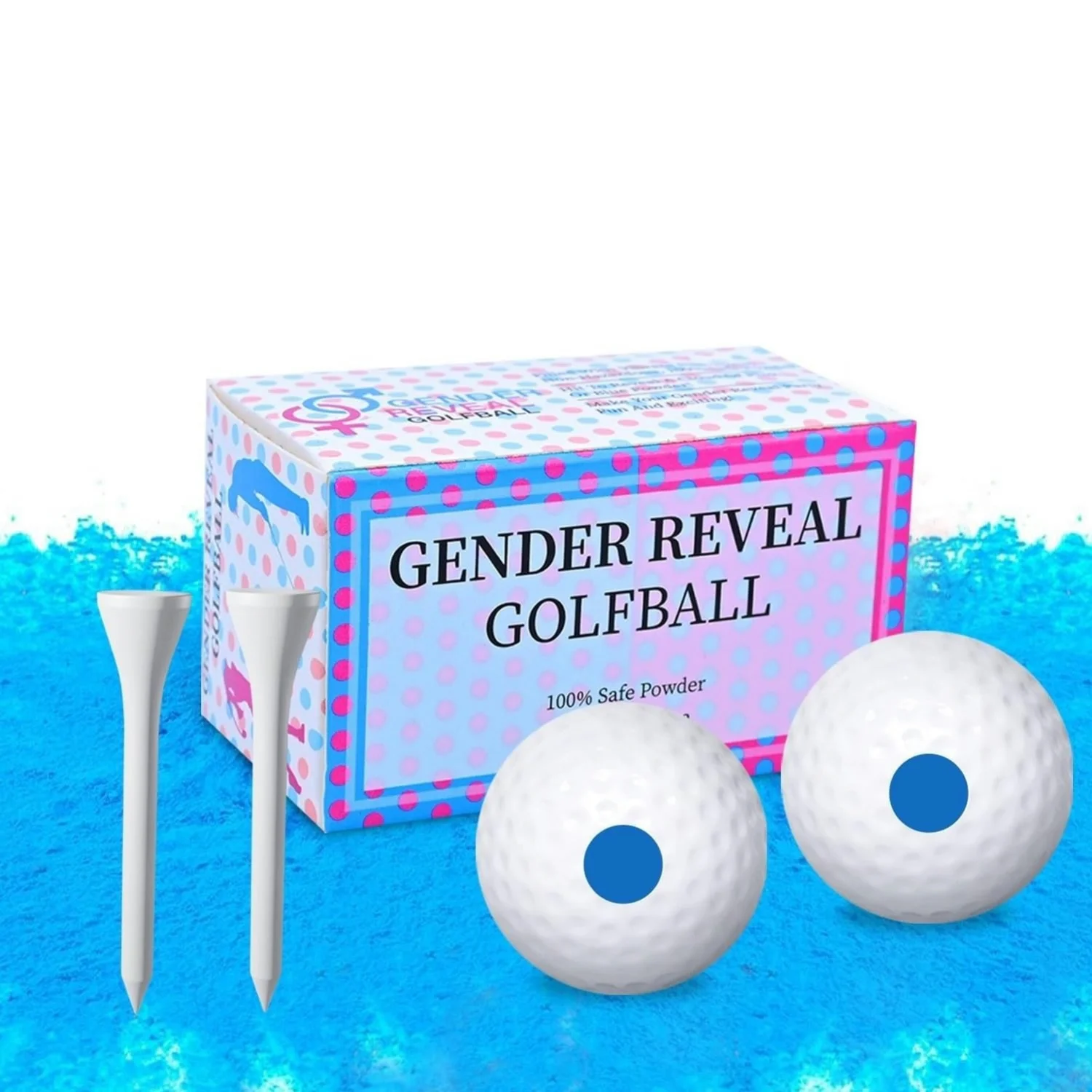 Geschlecht offenbaren Golf explodierenden Golfball Mädchen oder Junge Babyparty enthüllen Geburtstagsparty liefert explodierendes Pulver biologisch abbaubar – Detail 11