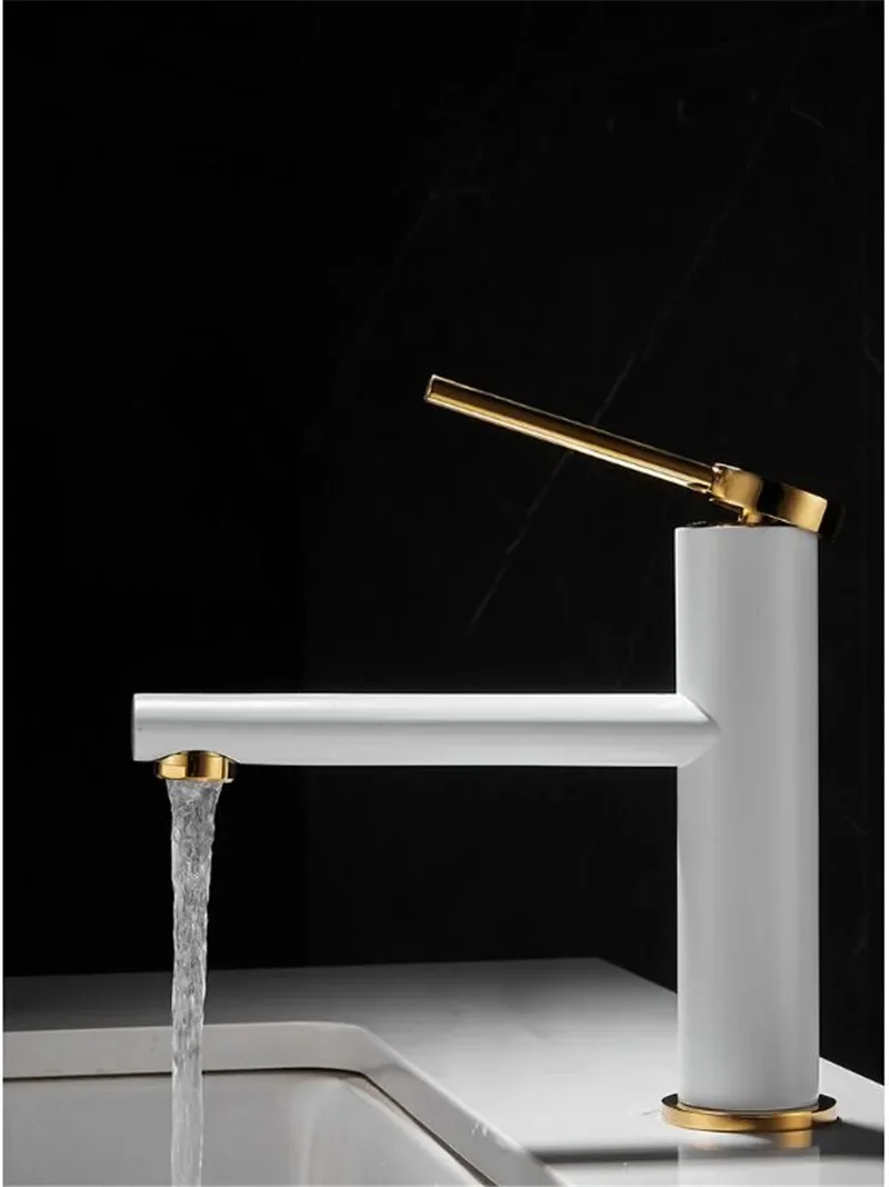 Description Picture 3 of itemBasin Faucet Brass Bathroom Mixer Tap Black/Grey Wash Single Handle Hot and Cold