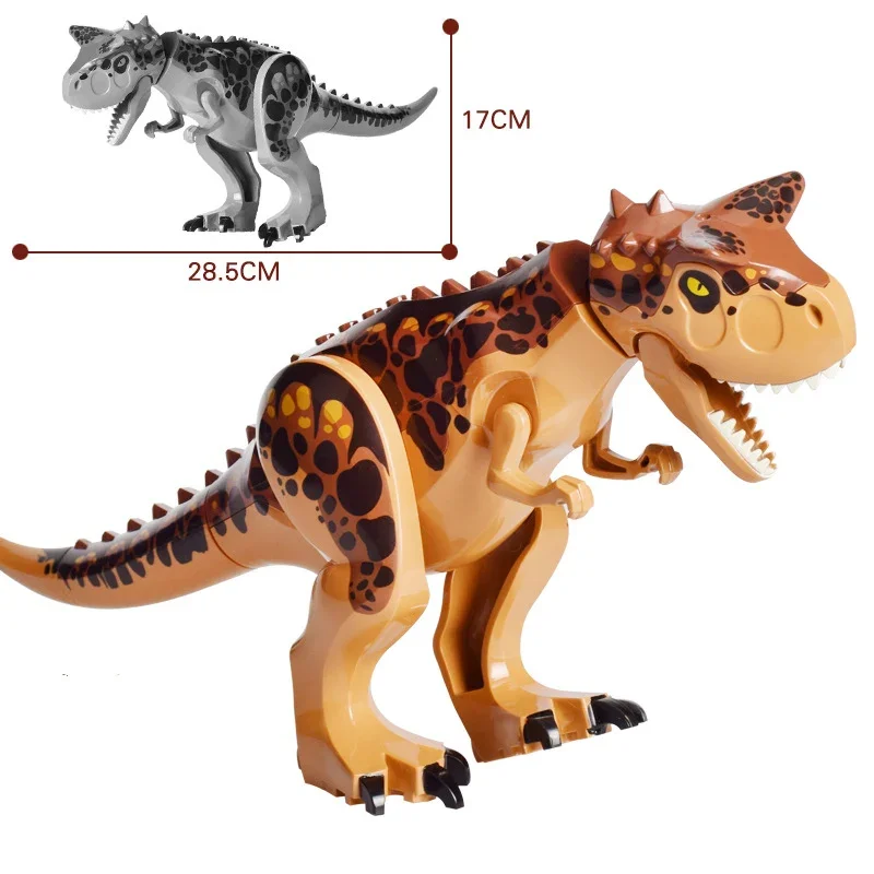 thumbnail image 1 of Figuras de dinosaurios grandes de Jurassic Dino World, bloques de construcción, Velociraptor, T-Rex, Triceratops, Indominus Rex, juguetes para niños, 1 of 5