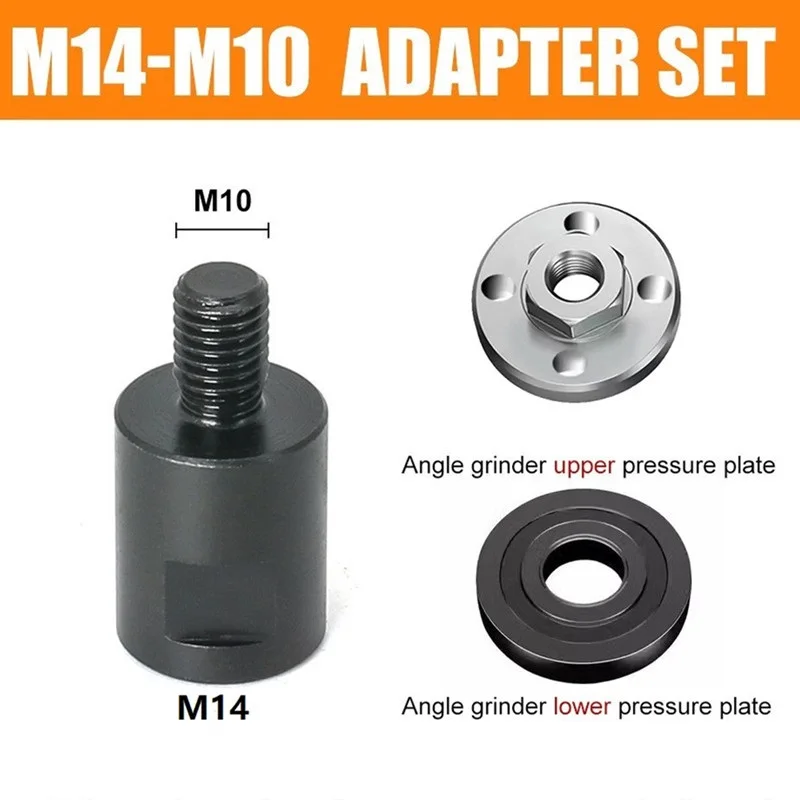 Angle Grinder m14 to m10 Adapter Thread Converter Interface Connector Screw Connecting Rod Nuts Slotting