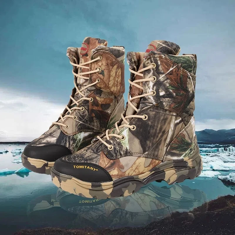 Botas Tacticas Botas De Pesca Altas Gaviota Botas De Camuflaje