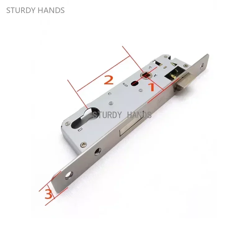 Thickened Stainless Steel 85 * 35/30/25/20 Series Lock Plastic Steel Aluminum Alloy Flat Door Lock Body 1 set door lock Excluding keys