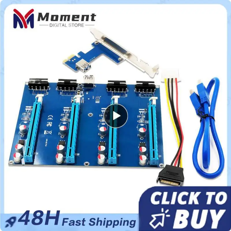 

Комплект расширения Pci-e X1 Сделай Сам-e X16, легкий металлический портативный мини-аксессуар для офиса, 1-4 порта, Pci Express Switch