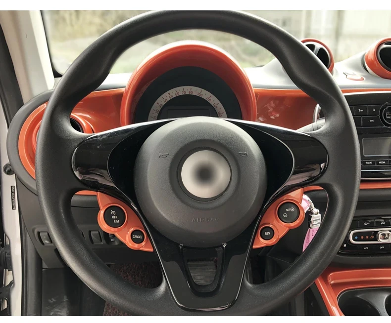 Lenkrad Taste Abdeckung Dekoration Rahmen Für Mercedes Smart 453 Fortow Forfour Zubehör Auto Modifikation Liefert – Detail 17