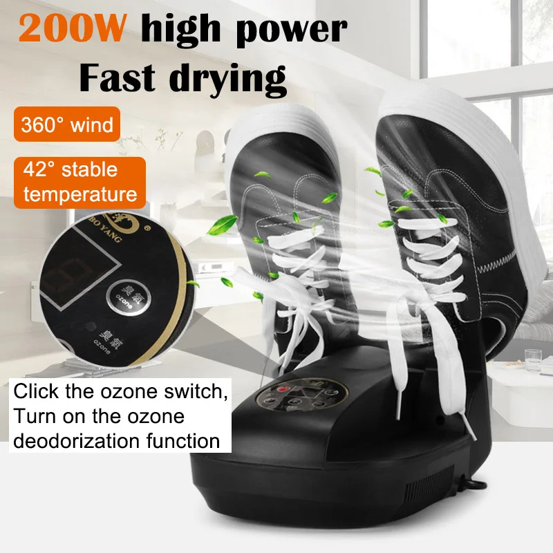 220V/110V Timed Shoe Dryer Deodorant Retractable Shoe Dryer Fast Dryer Heater Deodorizer Dehumidifier Device Foot Warmer Heater 2