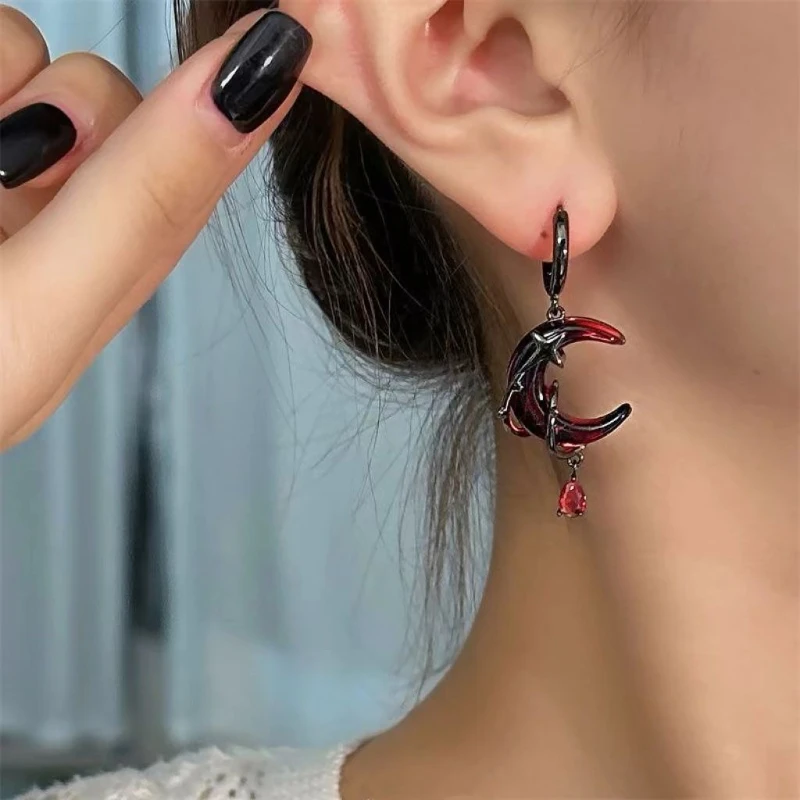 Game Love and Deepspace Sylus Cosplay Earring Unisex Red