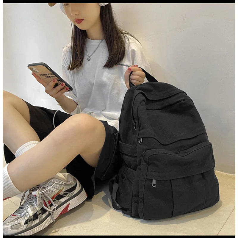Travel Laptop Backpack for Women Casual Canvas Backpack Men Sports Climbing Daypack Notebook School Shoulder Bag Hiking Rucksack