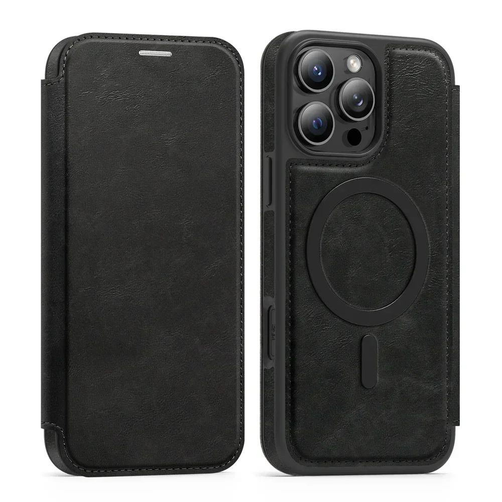 Premium 2-in-1 Detachable Leather Wallet Case with MagSafe RFID Protection