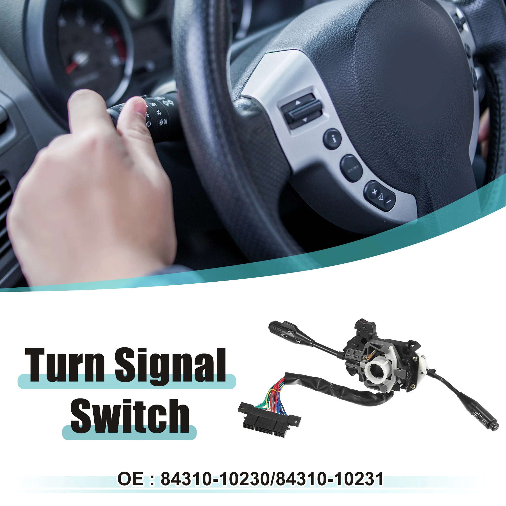 

X Autohaux Car Steering Column Turn Signal Switch Cruise Control Switch 84310-10230/10231 for Toyota Pickup 1979-1981 Accessorie