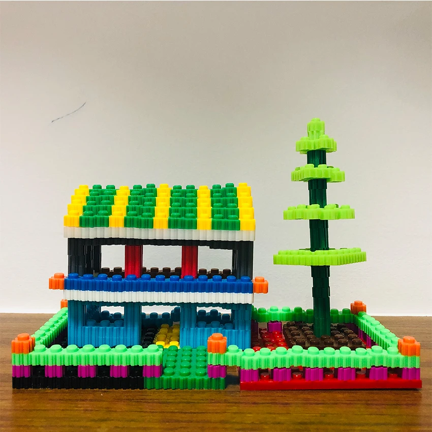 Pinuocao Pixel Art Puzzle Micro Diamond Building Blocks DIY 3D Small Brick Toy Children Educational Kids 100pcs 8*8mm
