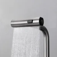 ก๊อกน้ําห้องครัวร้อนและเย็นจอแสดงผลดิจิตอลดึงออกหมุนได้มัลติฟังก์ชั่ผักอ่างล้างหน้าก๊อกน้ํา 3