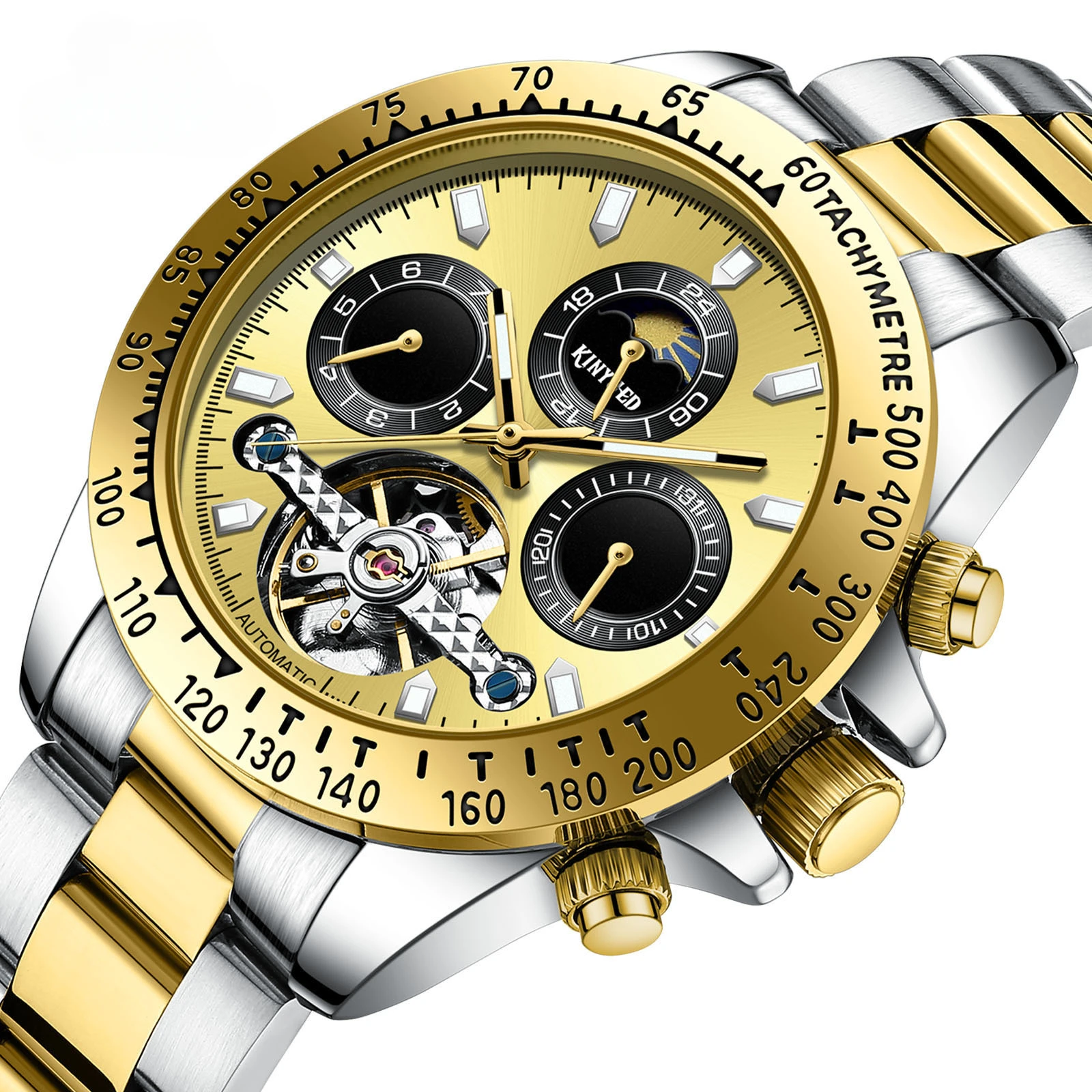 Automatic With Winding Men Winner Mechanical Wrist Watch Machine Classic Watches For High Quality Elegant Man Waterproof Uhr