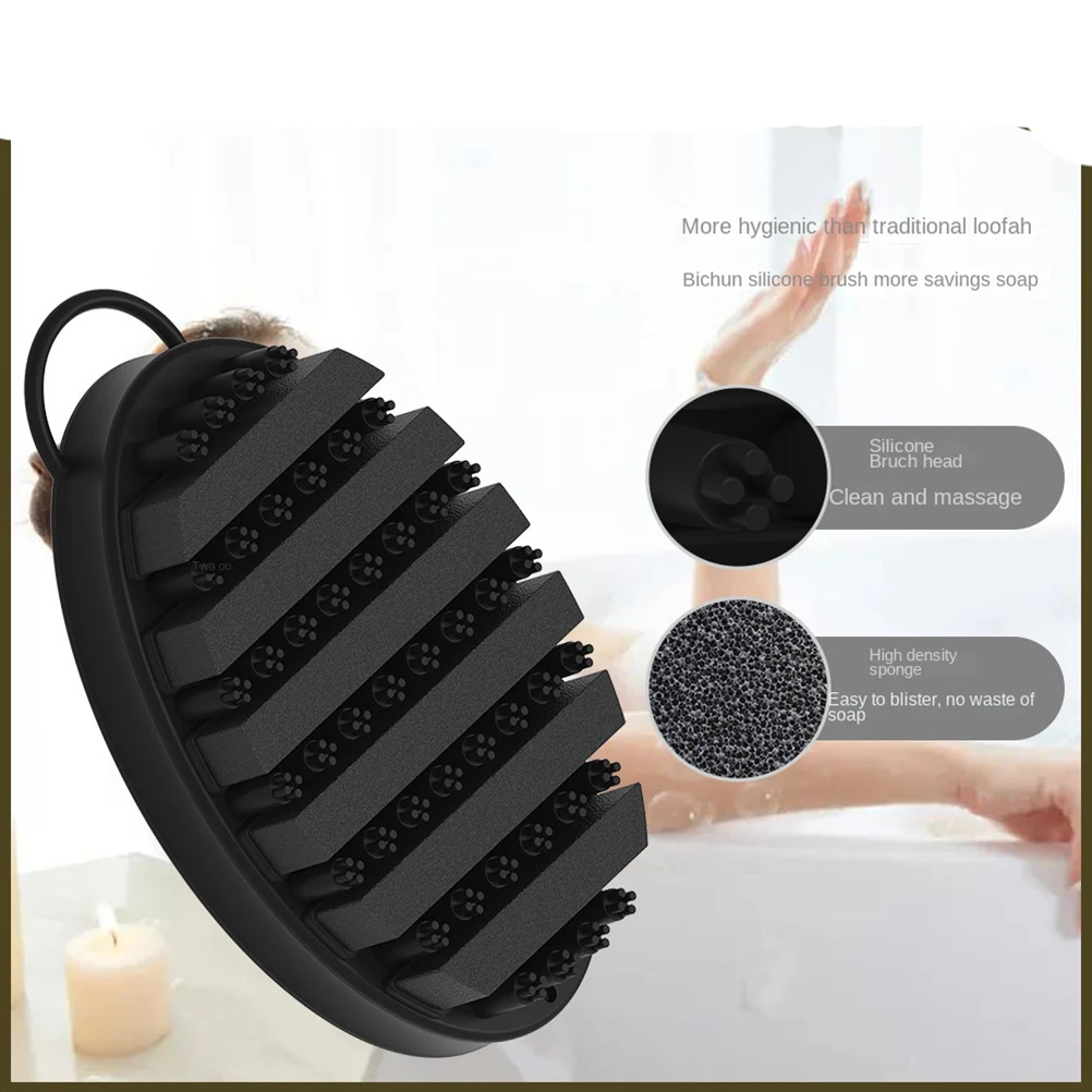 

Silicone sponge scrub brush Silicone bath brush massage brush