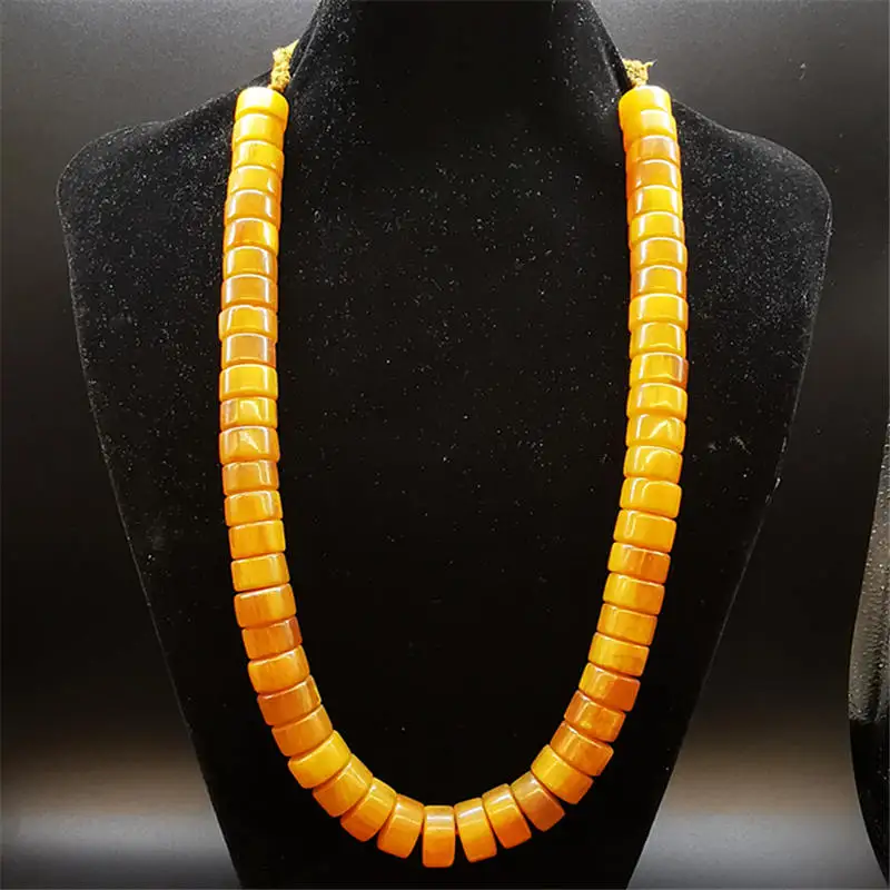 チベットネックレス模造コパール樹脂ビッグビーズネックレス TNL332