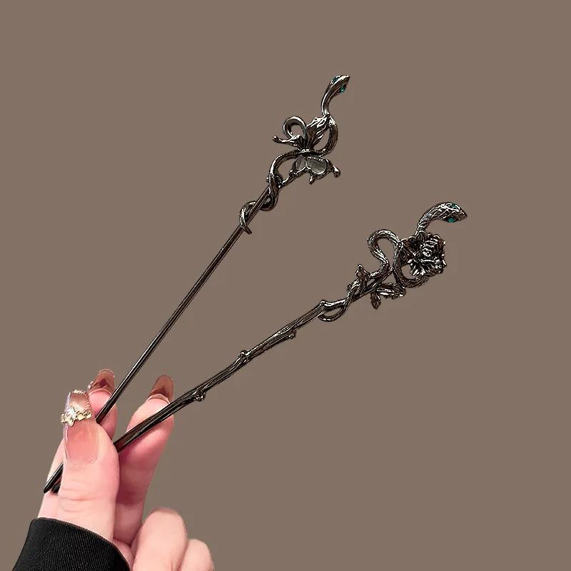 1pc Chinese Style Women Tassel Hair Stick Vintage Lady Hairpin Hair Fork Headwear Wedding Party Temperament Headdress Hair Clip