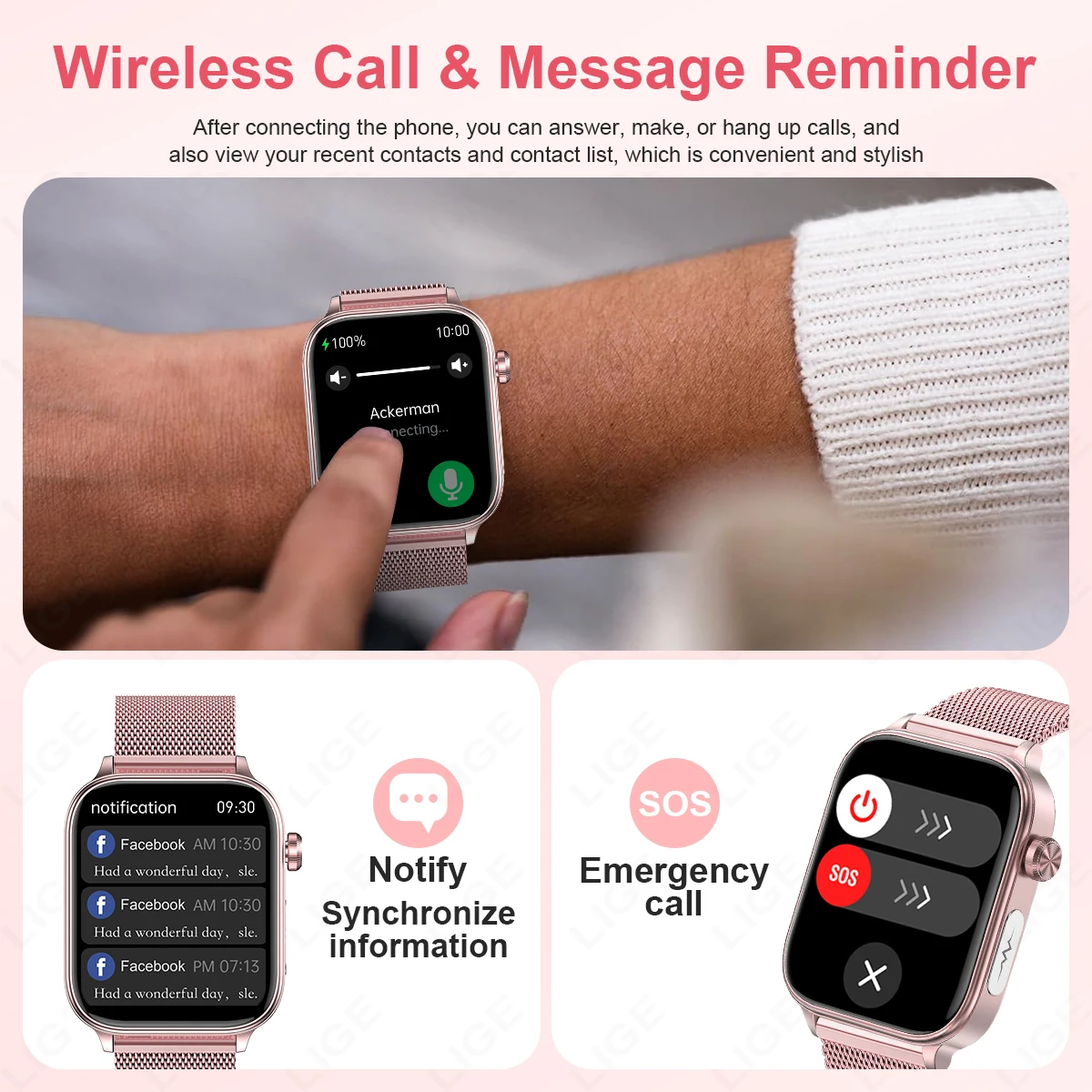 2025 New ECG+PPG Smart Watch Women Heart Rate Blood Lipid Uric Acid Women Menstrual Health Tracker Smartwatches For Android iOS 6