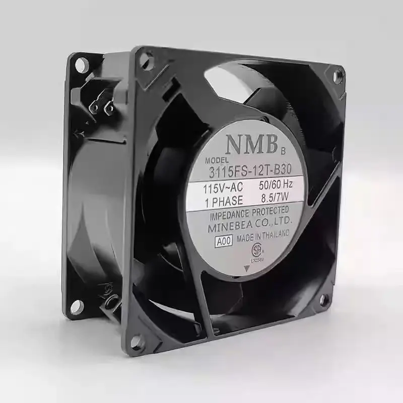 NMB 3115FS-12T-B30 8cm 8038 AC 115V 8.5W/7W 산업용 냉각 서버, 전자제품 및 기계용 80mm 팬