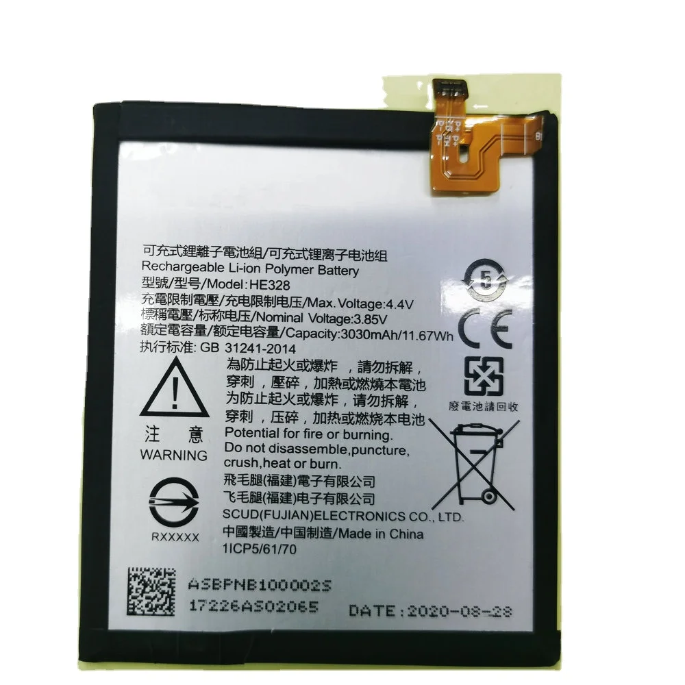 Nuova Batteria He328 Per Telefono Cellulare Nokia 8 N8 Ta-1004