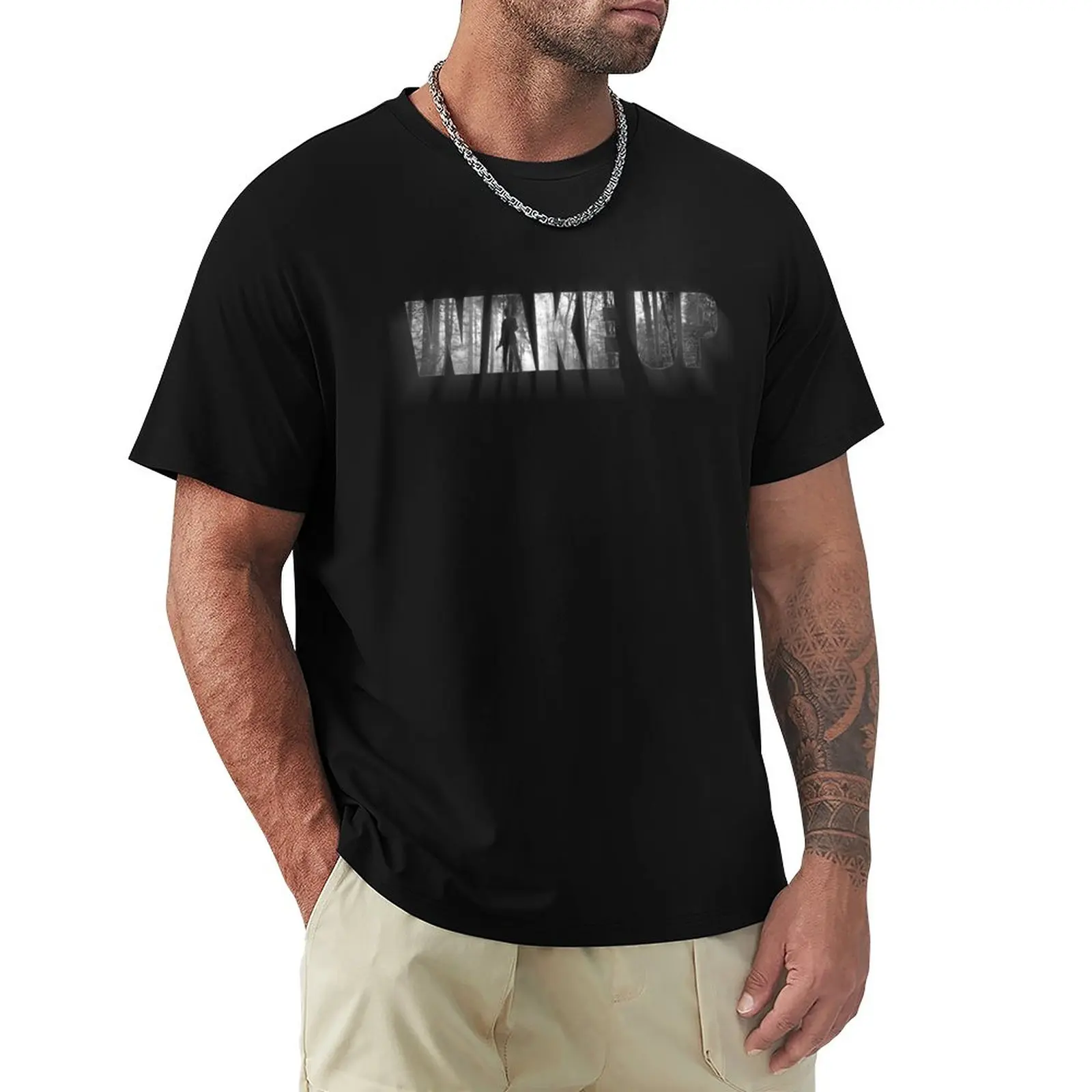 Wake Up (Alan Wake) T-Shirt Summer Top Graphics Magliette Grandi E Alte Per Uomo