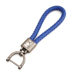 Premium Motorcycle Embroidery Keyring Key Chain Cover Case Shell (Keychain Blue)