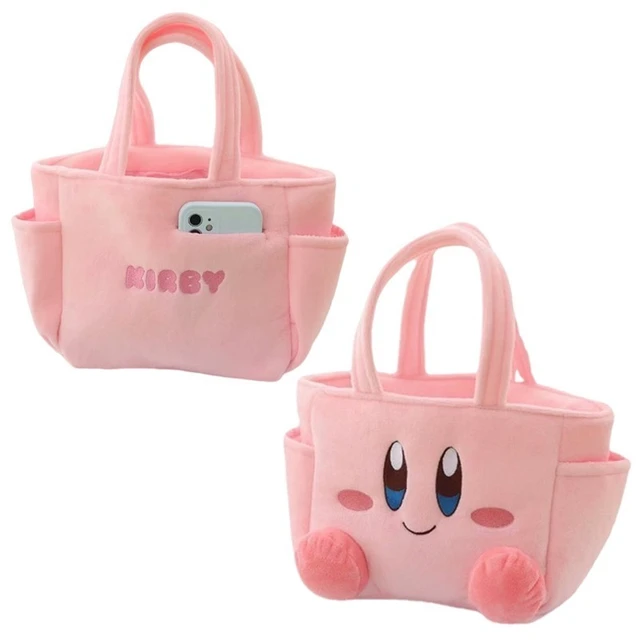 Kawaii Cartoon Stuffed Cute pink Star Kirby Plush Hand bag Anime Soft  Carrying case Storage bag portable Lunch box bag Girl Gift - AliExpress