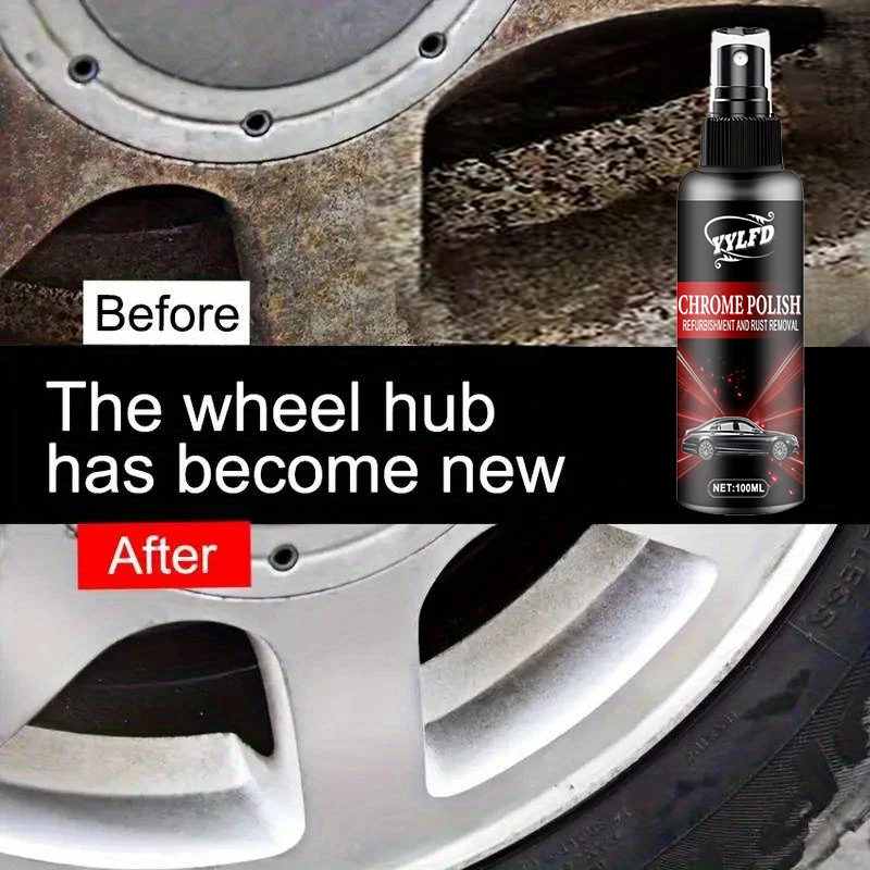 Automotive Iron Powder Remover Prevents Oxidation Rust Removal Automotive Painted Tires Clean Decontamination Retreader 100ml