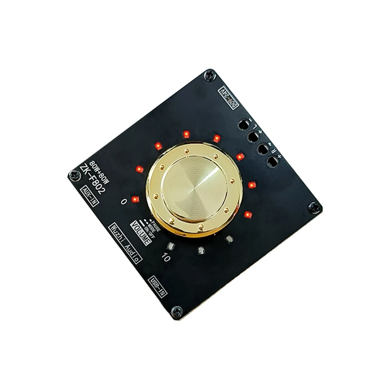 

ZK-F802 индикатор громкости Bluetooth аудио усилитель мощности плата модуль 2,0 канала стерео 80 Вт + 80 Вт аудио усилитель