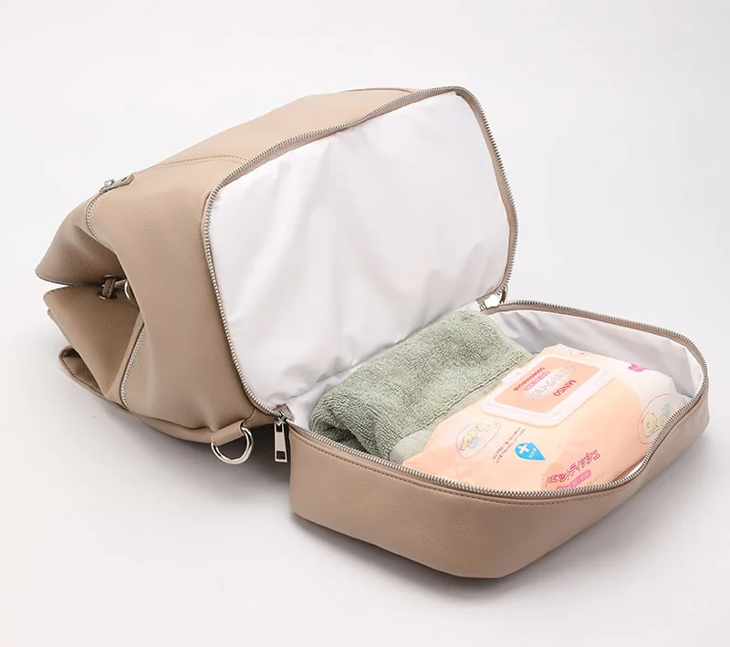 Diaper Bag Mummy Maternity Baby Bags Small Travel Grey Baby Nappy Changing Backpack Women Insulated Lunch Bag Stroller Organizer 5