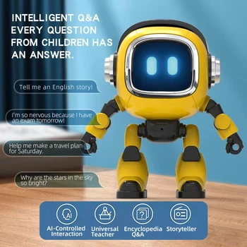 Robot Compagno AI: Facile da Usare, Robot Elettrico per Bambini, Giocattolo Telecomandato per Viaggi, Casa ed Educazione, Meccanico Elettrico per Bambini