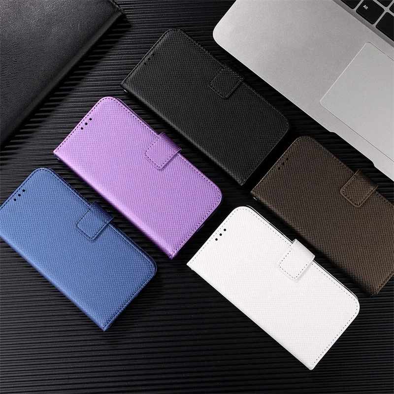 Elegant Leather Wristlet Wallet Case with Card Slots and Flip Cover