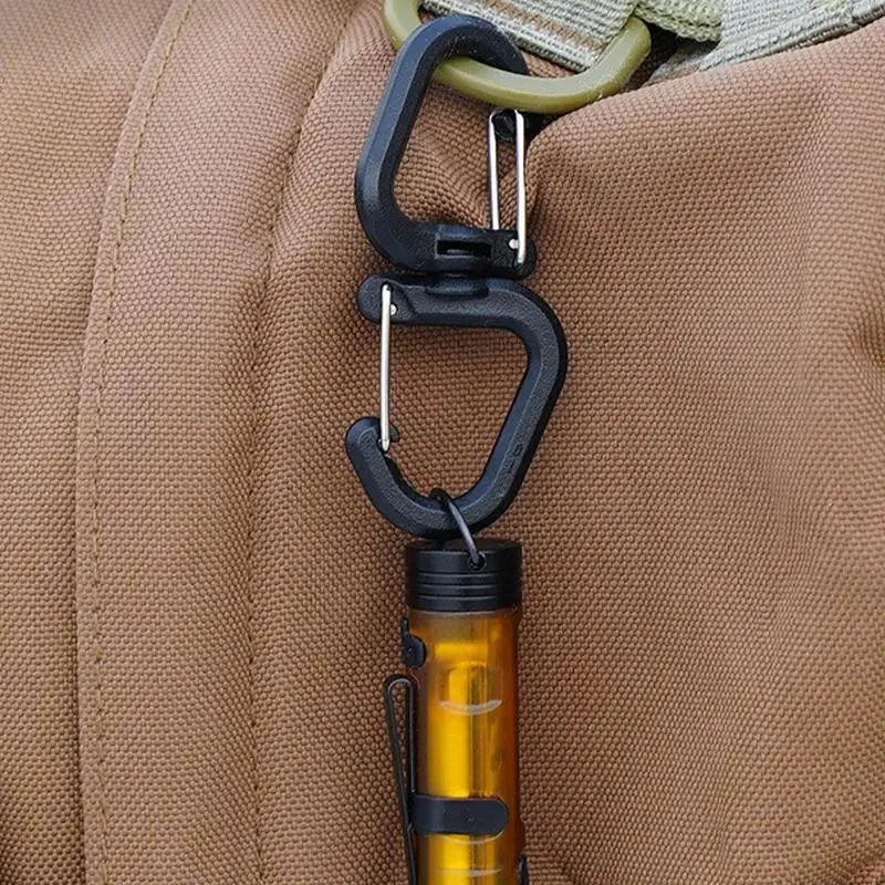 360 Degree Swivels Carabiner Double Swivel Clips Backpacks Carabiner Portable S Chain Hook Backpack Locking Hooks for camping