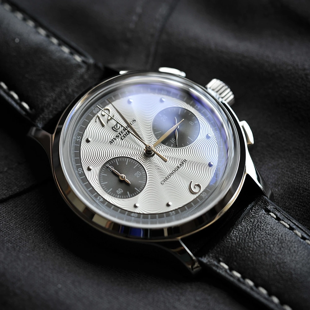 

38mm Pilot Chronograph Watch Men Chrono Watches VK64 Quartz Wristwatches Vintage Sports Waterproof Timing Clock Mysterious Code