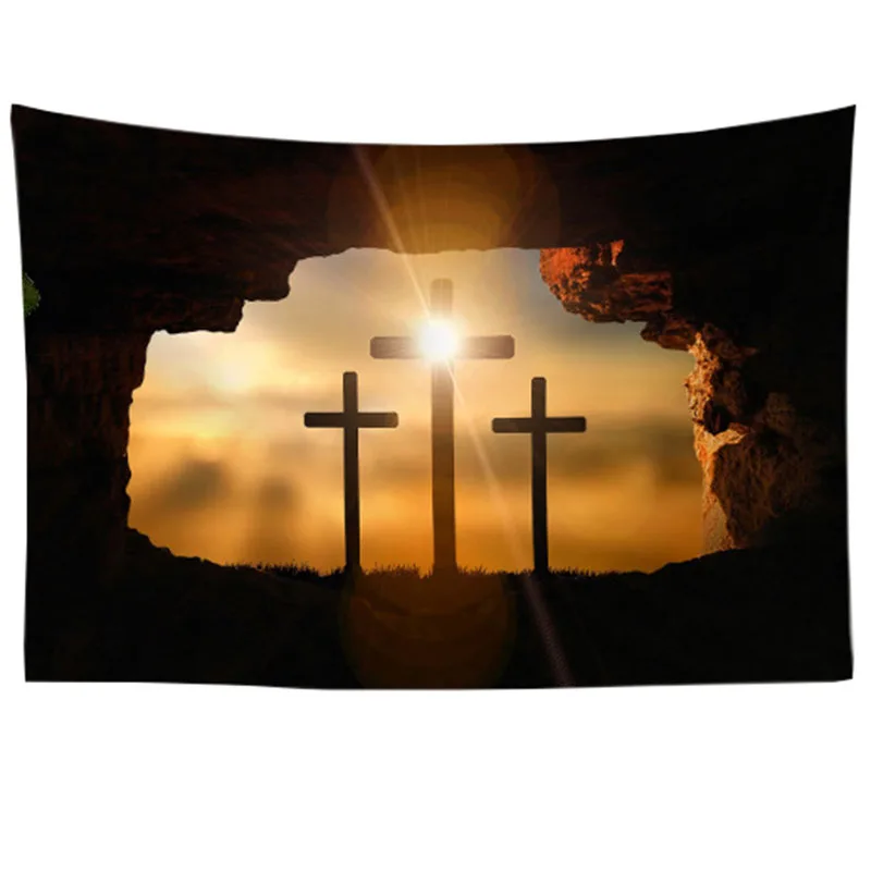

Sunlight Christian Cross Tapestry Blanket Wall Hanging Livingroom Decoration Home Decor