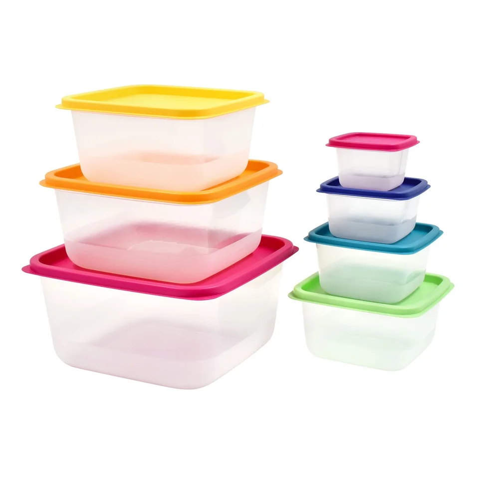 Stackable Multi Color Food Storage Container Set