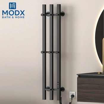 ราวแขวนผ้าเช็ดตัวไฟฟ้าแบบหรูหรา 3 ระดับความร้อน พร้อมเทอร์โมสตัทและตัวตั้งเวลา ติดผนังในห้องน้ำ แบบซ่อน/แบบโชว์ พร้อมฟังก์ชั่นอบแห้งผ้าเช็ดตัว 1