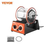 VEVOR Rotary Tumbler Surface Horizontal Polisher 3kg5kg Mini Jewelry Drum Polishing Machine w/ 0-60 Minutes Timer Finishing Tool 1