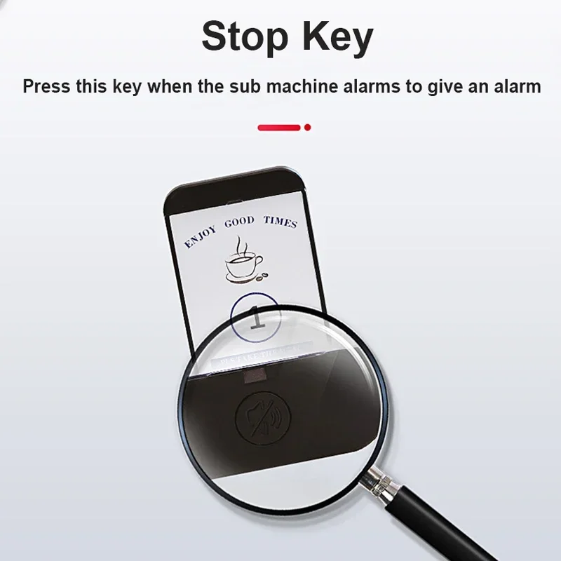 Wireless Restaurant Pager Calling System 20 Coasters Buzzer Vibrator Bell Receiver For Food Truck Bar Coffee Fast Food Bar Cafe