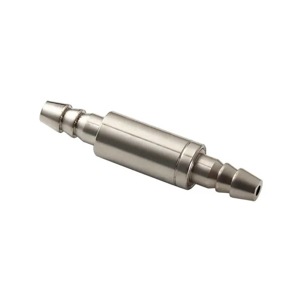 Durable Non-rust CO2 Check Valve Silver 4mm CO2 One Way Check Valve Stainless Steel Non-Return Fish Tank