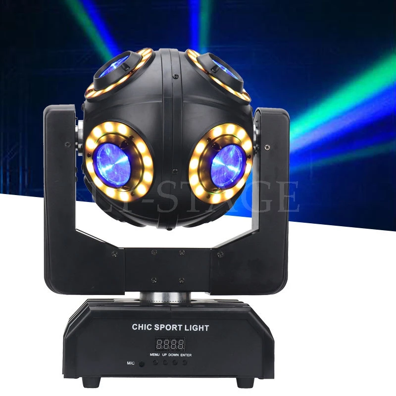 

2022 New Stage Light 6pcs Mini Beam Six Head 6 Eye 10w Rgbw Red Laser Light Led Moving Light For Stage Clubs Dj Party Disco