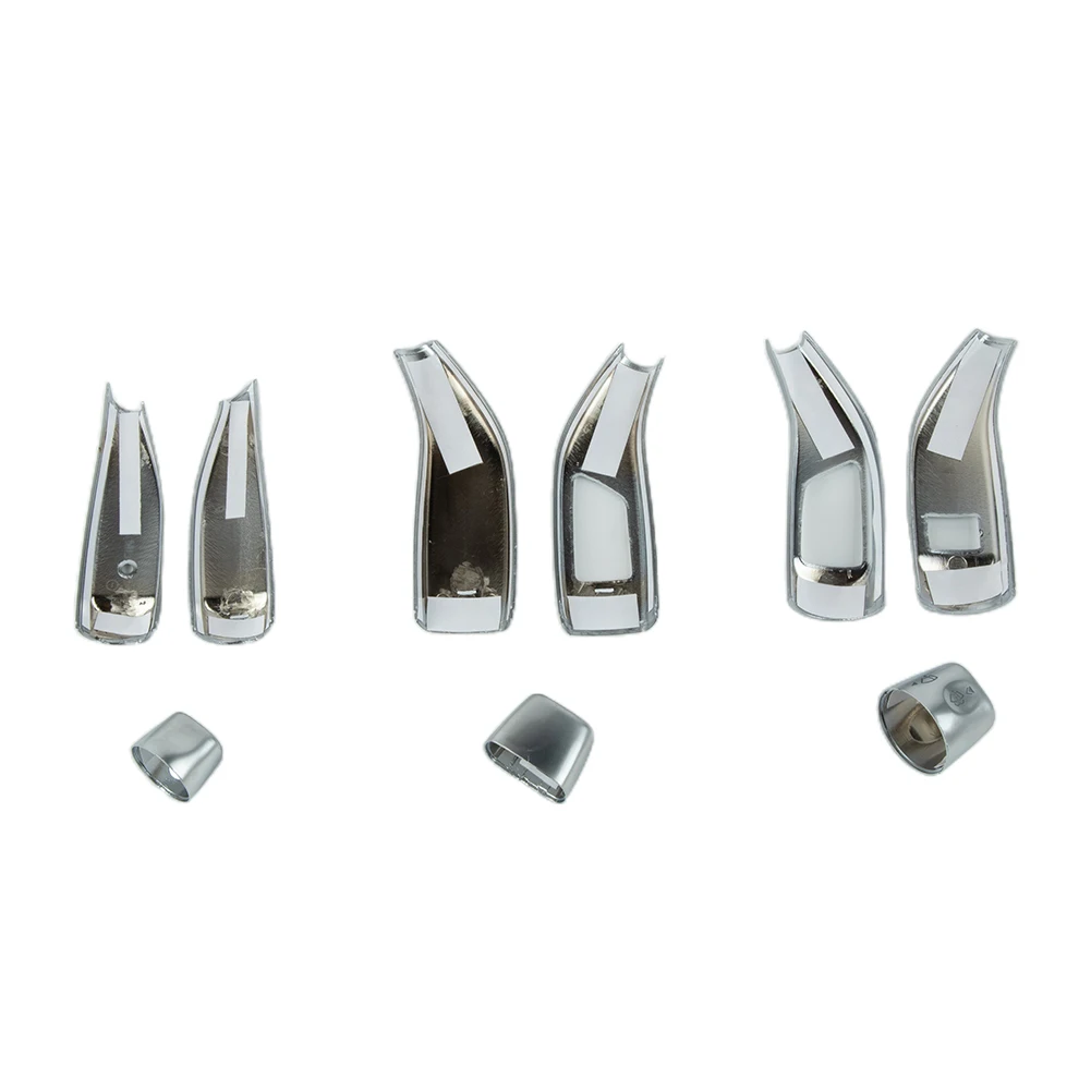 

3pcs Car Chrome Shift Lever Cover Cruise Trim For Mercedes CLA GLC C E S Class Interior Accessories Cover Trim Decoration
