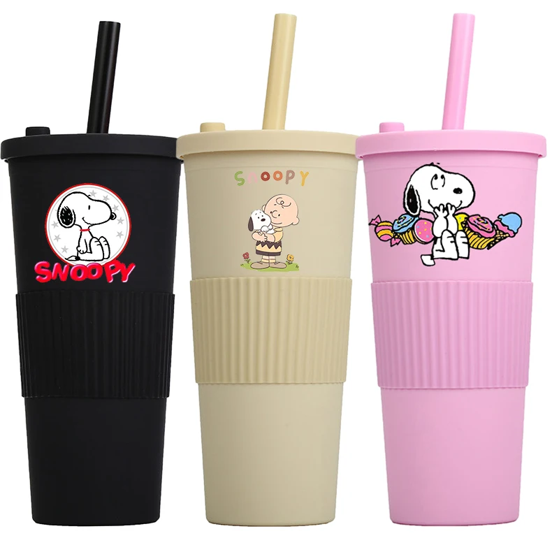 

Модная аниме бутылка для воды Snoopy для девочек и мальчиков, многоразовая семейная чашка для кофе, сока, чая, завтрака, подарки на день рождения