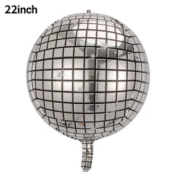6Pcs 22 - Inch Colorful Disco - Style Aluminum Foil Balloons - Retro Party & Dance Hall Decor - Other (Ruby)