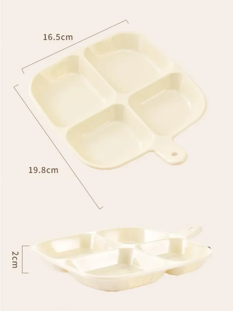 4 Compartment Fruit Plates Dinning-Table Divided Plate