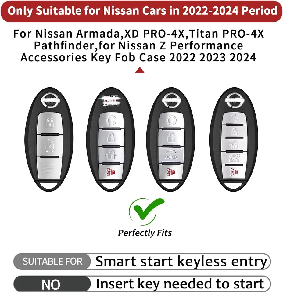 Carbon Fiber Key Fob Cover For Nissan Armada, Titan, Pathfinder (2022-2024) - Sleek & Protective - View #10