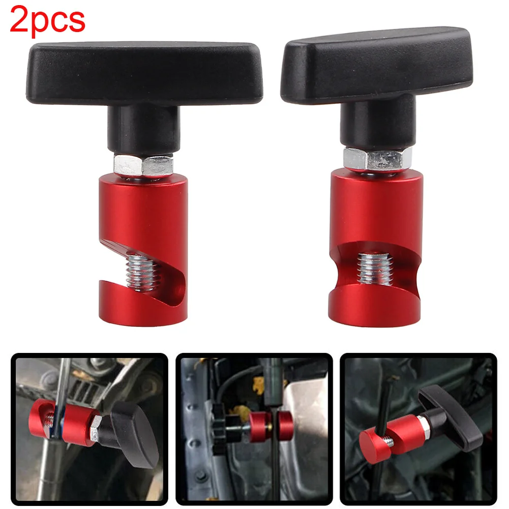 2pcsAluminumCarHoodHolderTrunkAirPressureAntiSlipEngineCover