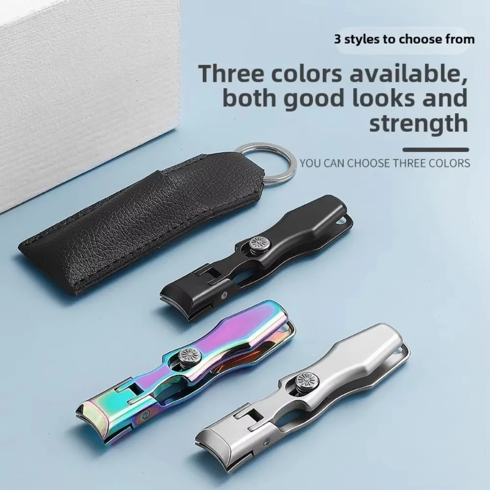 1Pcs Stainless Steel Nail Clipper Splash-Proof Large Opening Portable Dead Skin Removalnail Cuticle Trimmer
