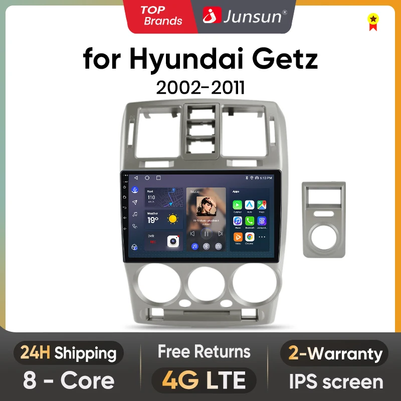 

Автомагнитола Junsun V1 для Hyundai Getz 2002-2011, 4G, GPS
