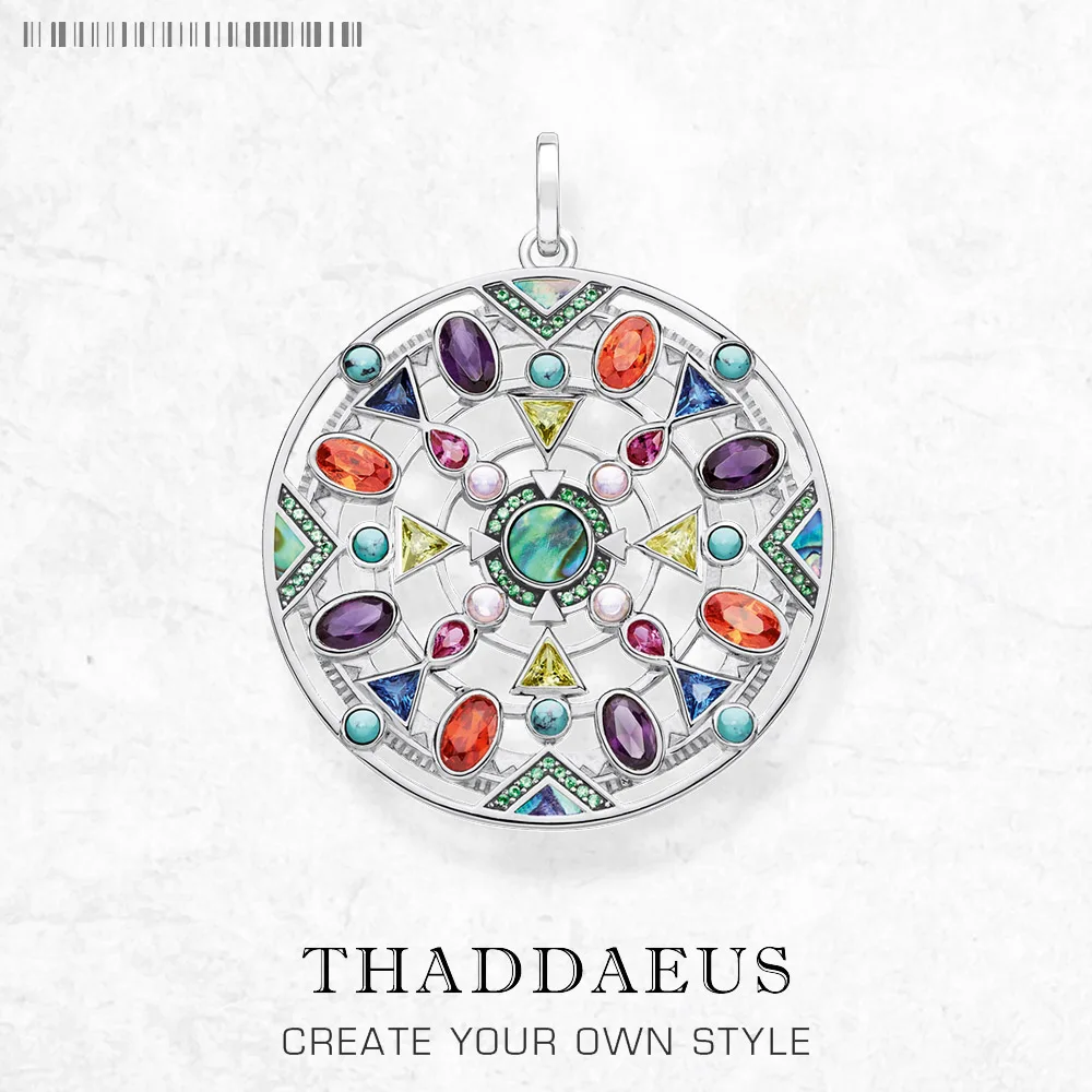 Pendant Colorful Amulet Jewelry Bohemia 925 Sterling Silver Accessories Paradise Journey Gift Women silver pendant