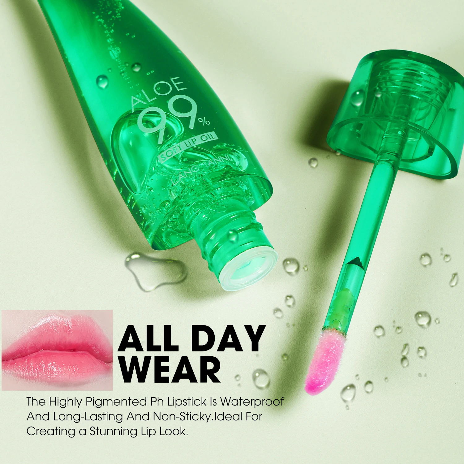 NaturalAloeLipstickLipTintLongLastingWaterproofMoisturizing