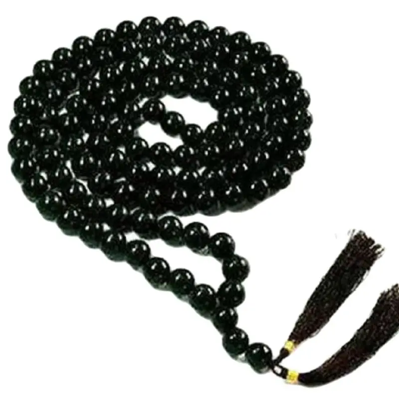 

Ожерелье из тибетских буддистских черных нефритовых молитвенных бусин 6 мм 108